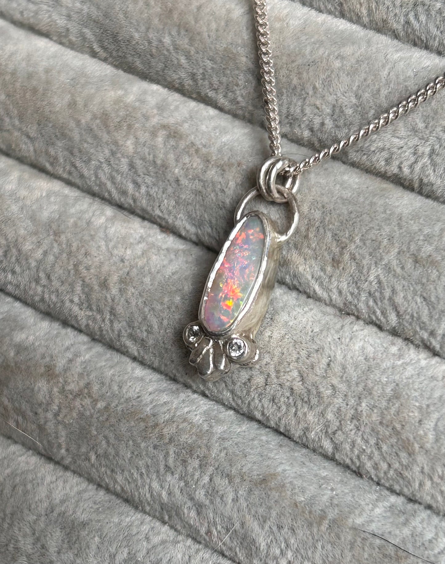 Rainbow crystal opal pendant