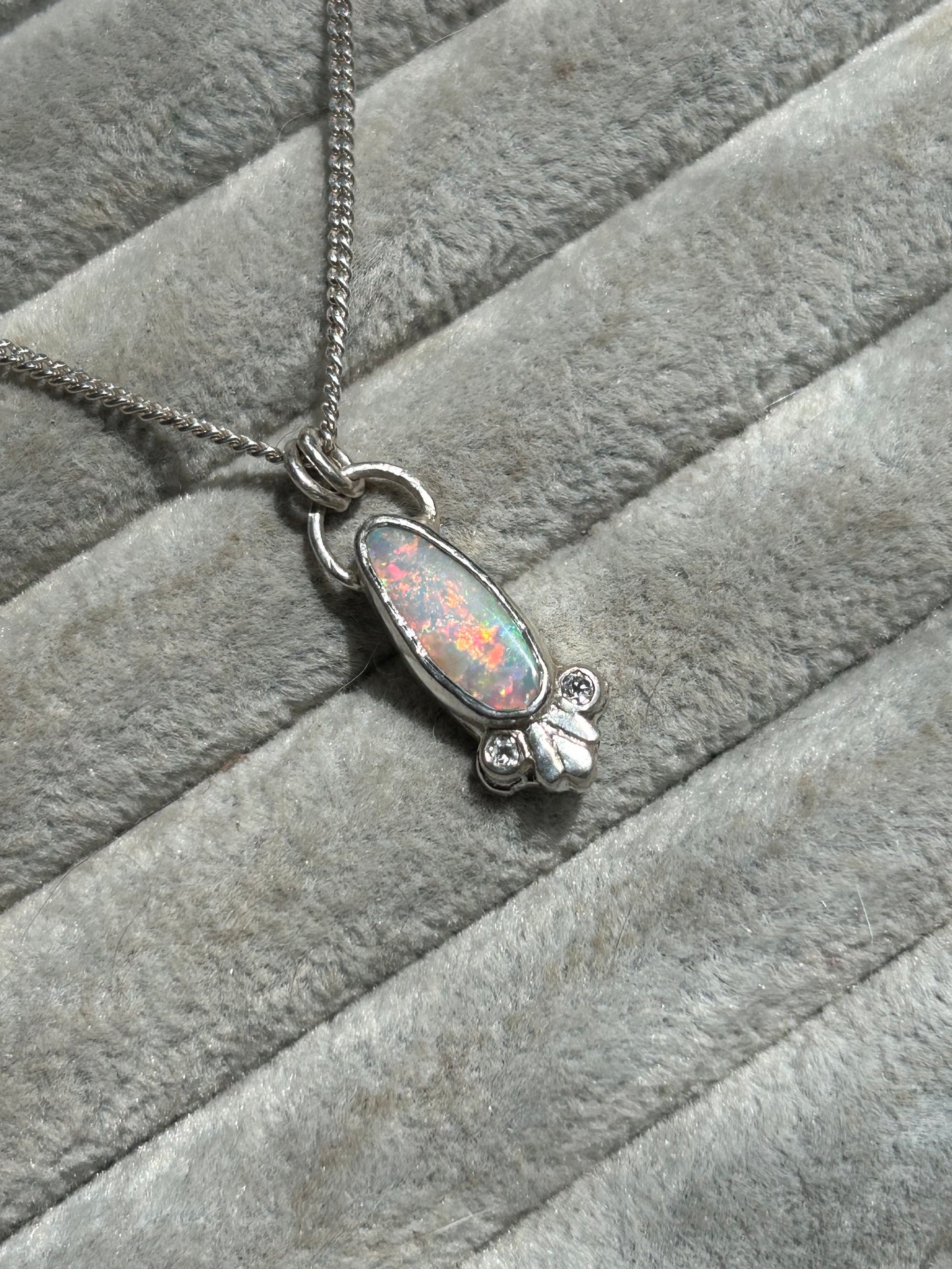 Rainbow crystal opal pendant