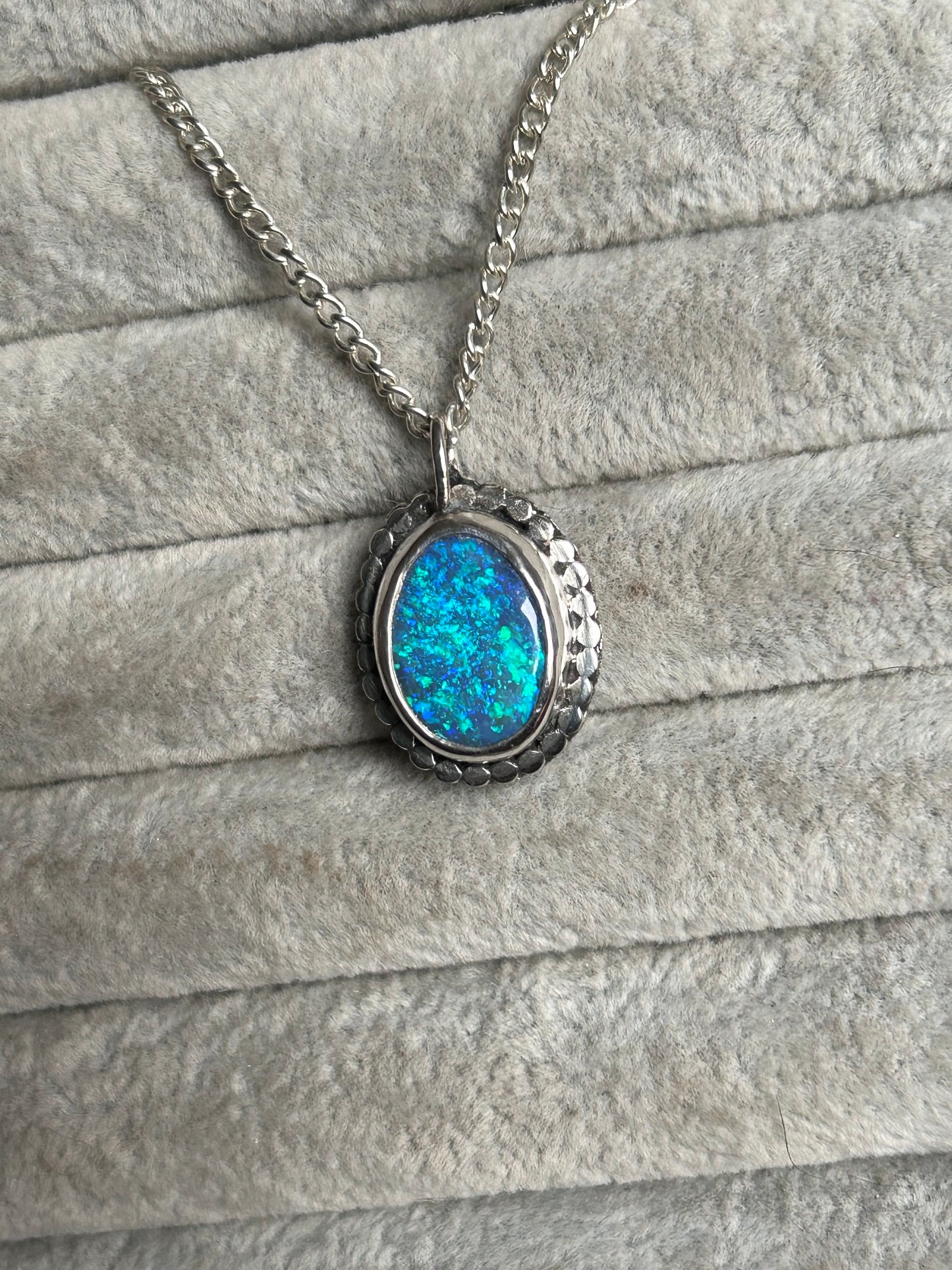 Blue sparkle pendant