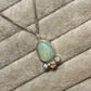 Green opal and tourmaline pendant