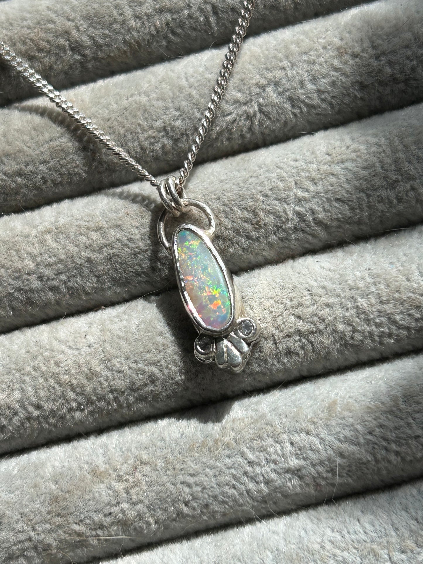 Rainbow crystal opal pendant