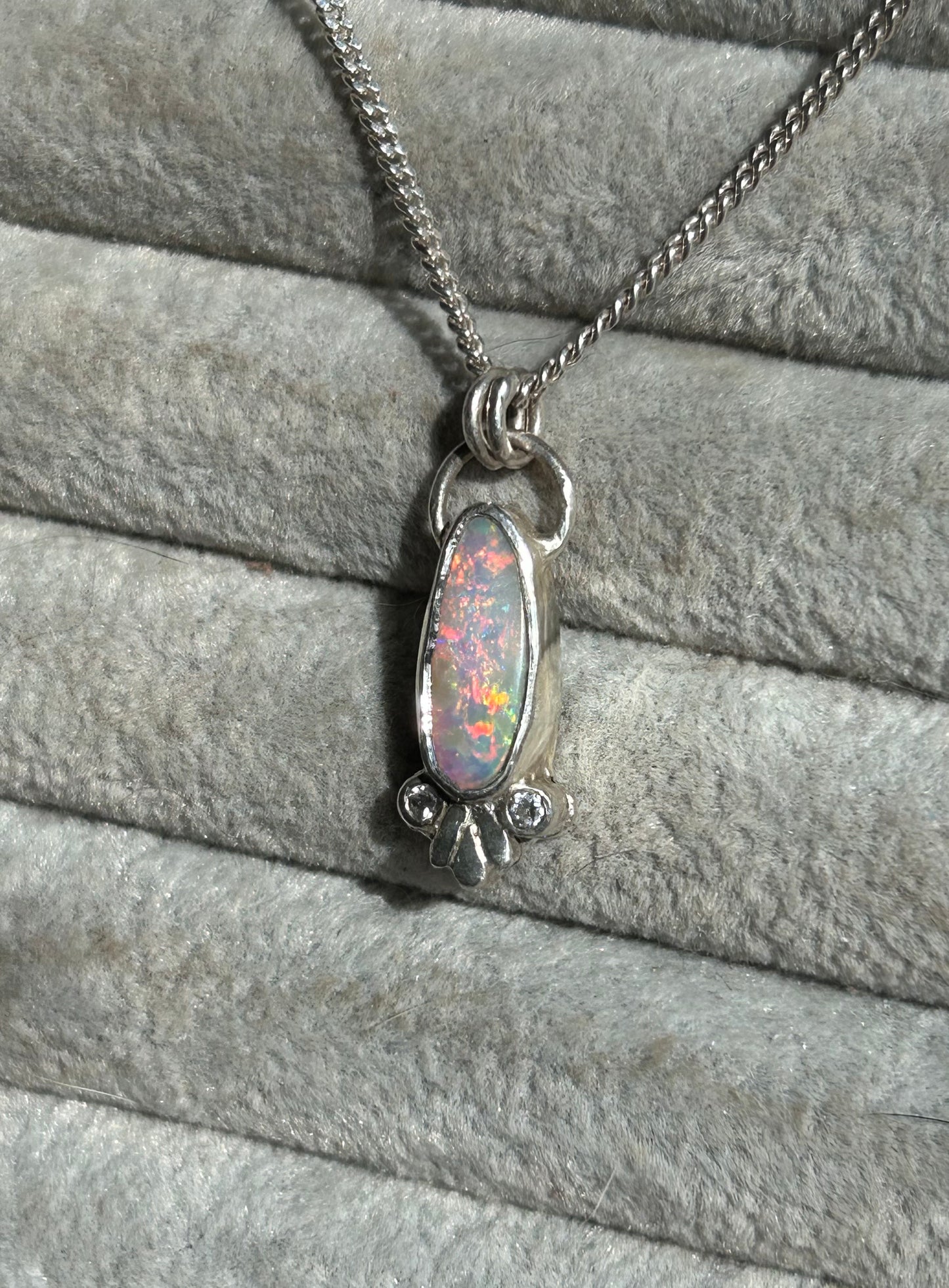 Rainbow crystal opal pendant