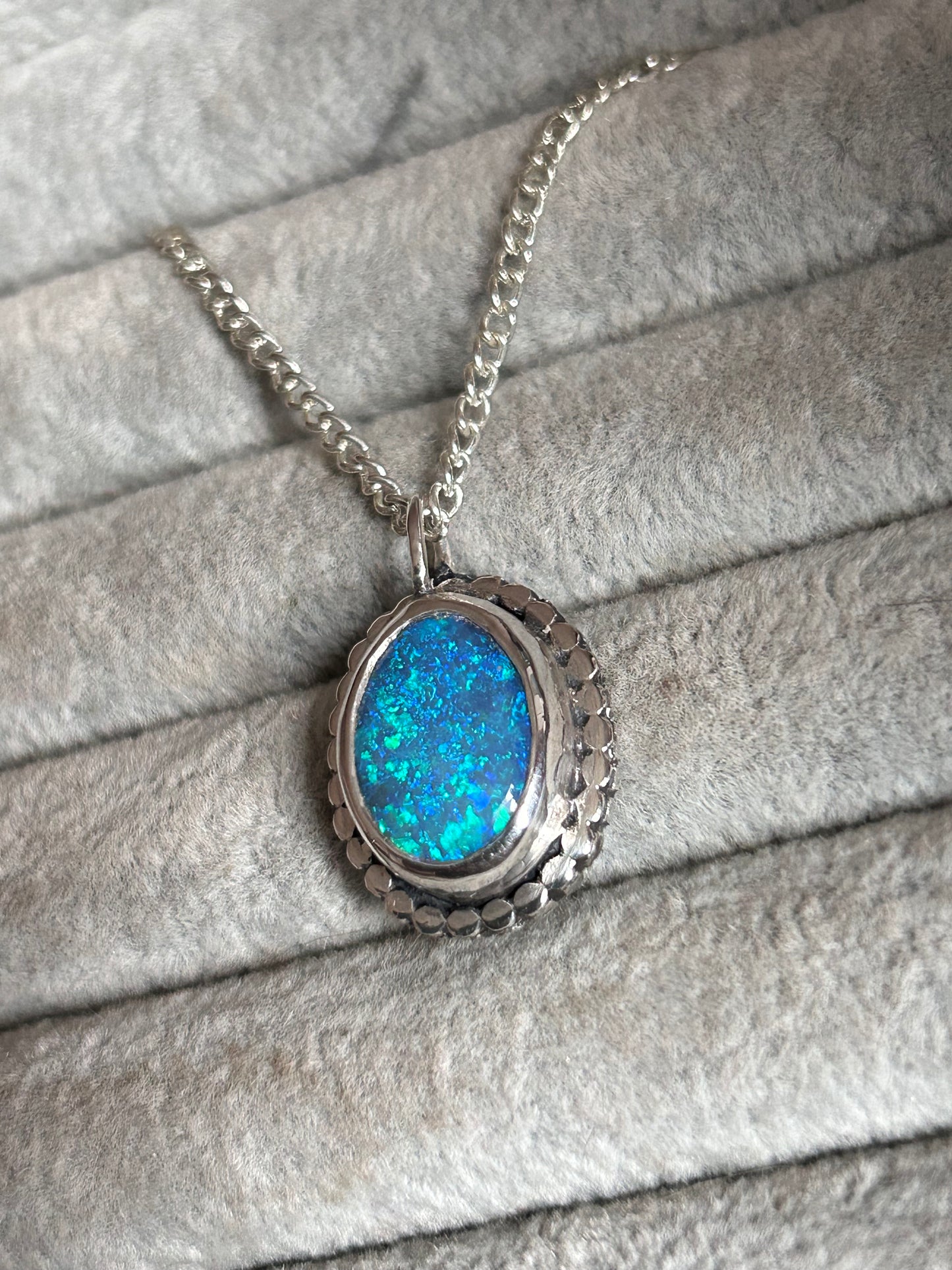 Blue sparkle pendant