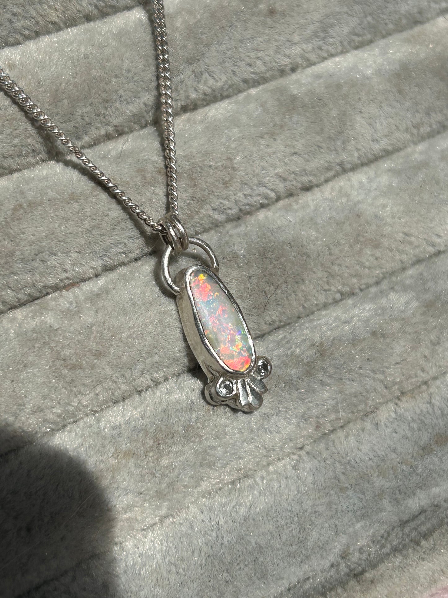 Rainbow crystal opal pendant