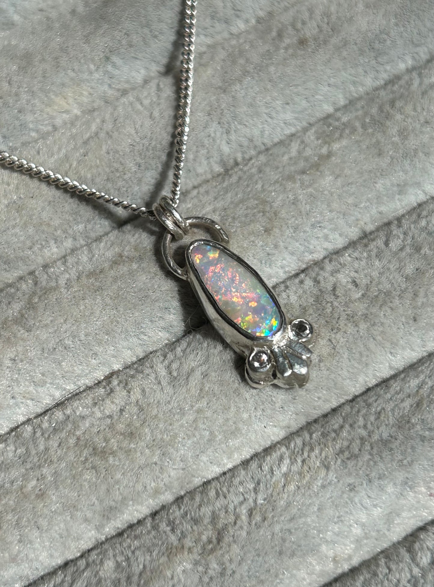 Rainbow crystal opal pendant