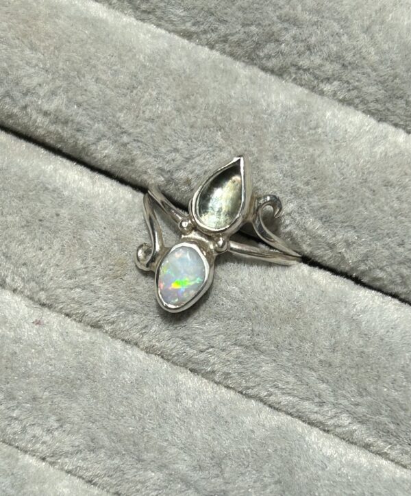 Opal and Aquamarine Ring