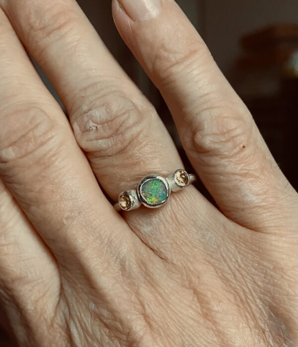 Opal trilogy ring