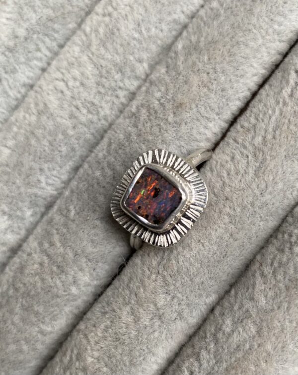 Boulder Opal Sunbeam Ring