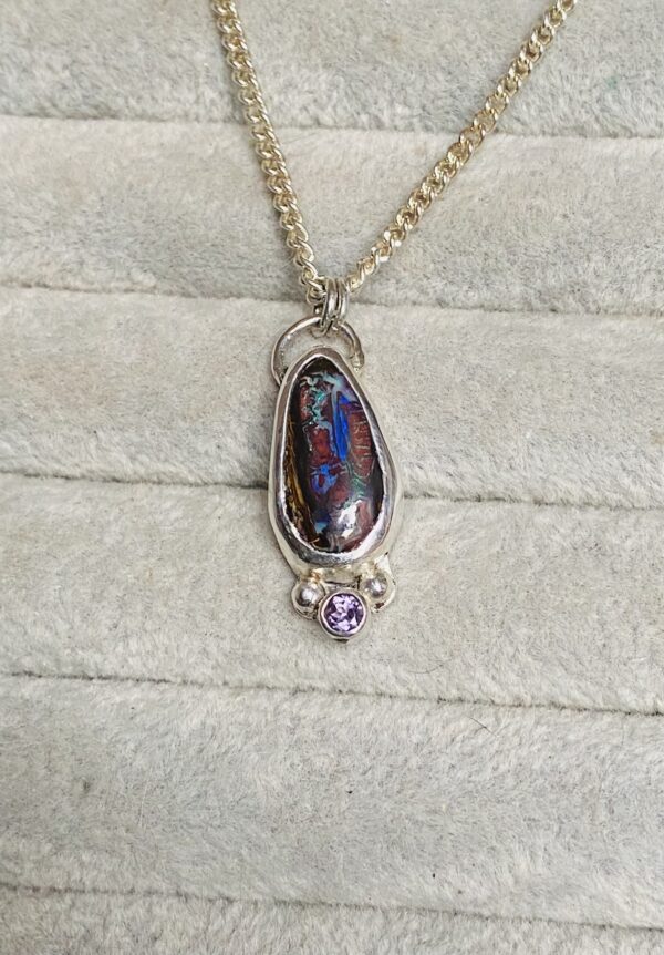 Boulder opal pendant