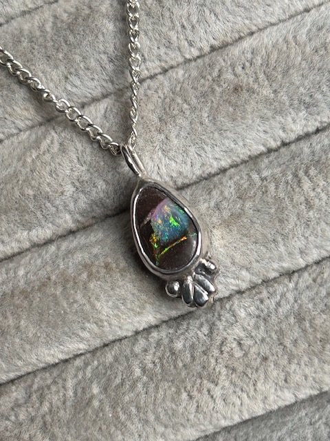 Boulder opal pendant